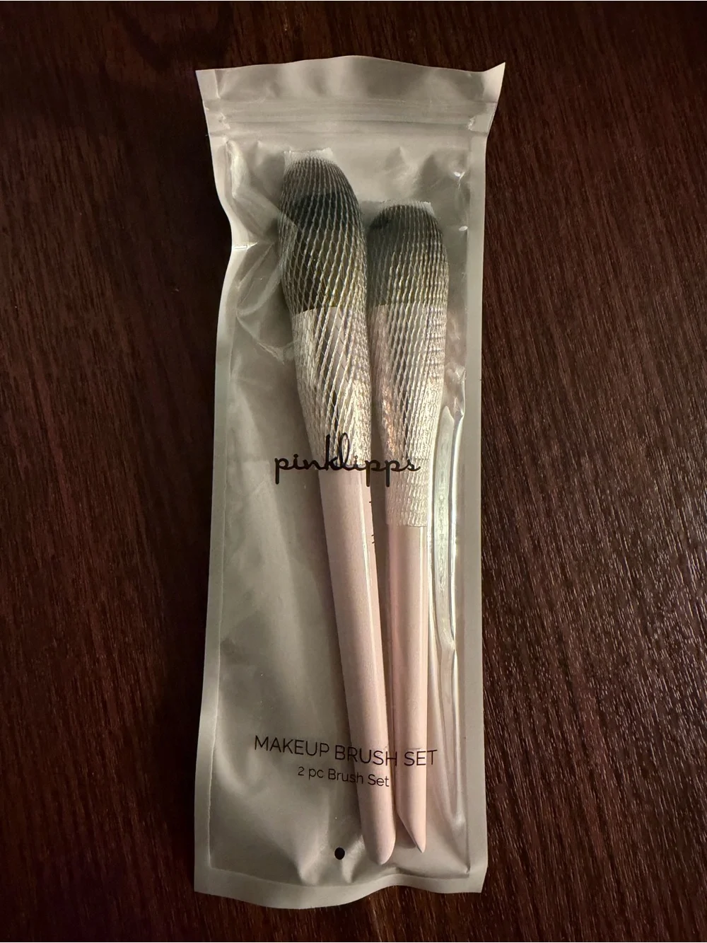 2-Piece Pink Makeup Brush Set